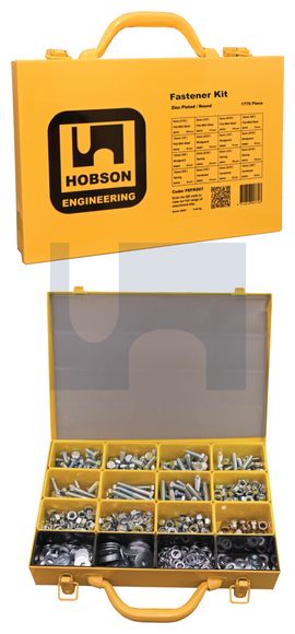 HOBSON BOLT NUT WASHER ASSORTMENT KIT ZINC PLATE CL8.8 M8 16-50MM